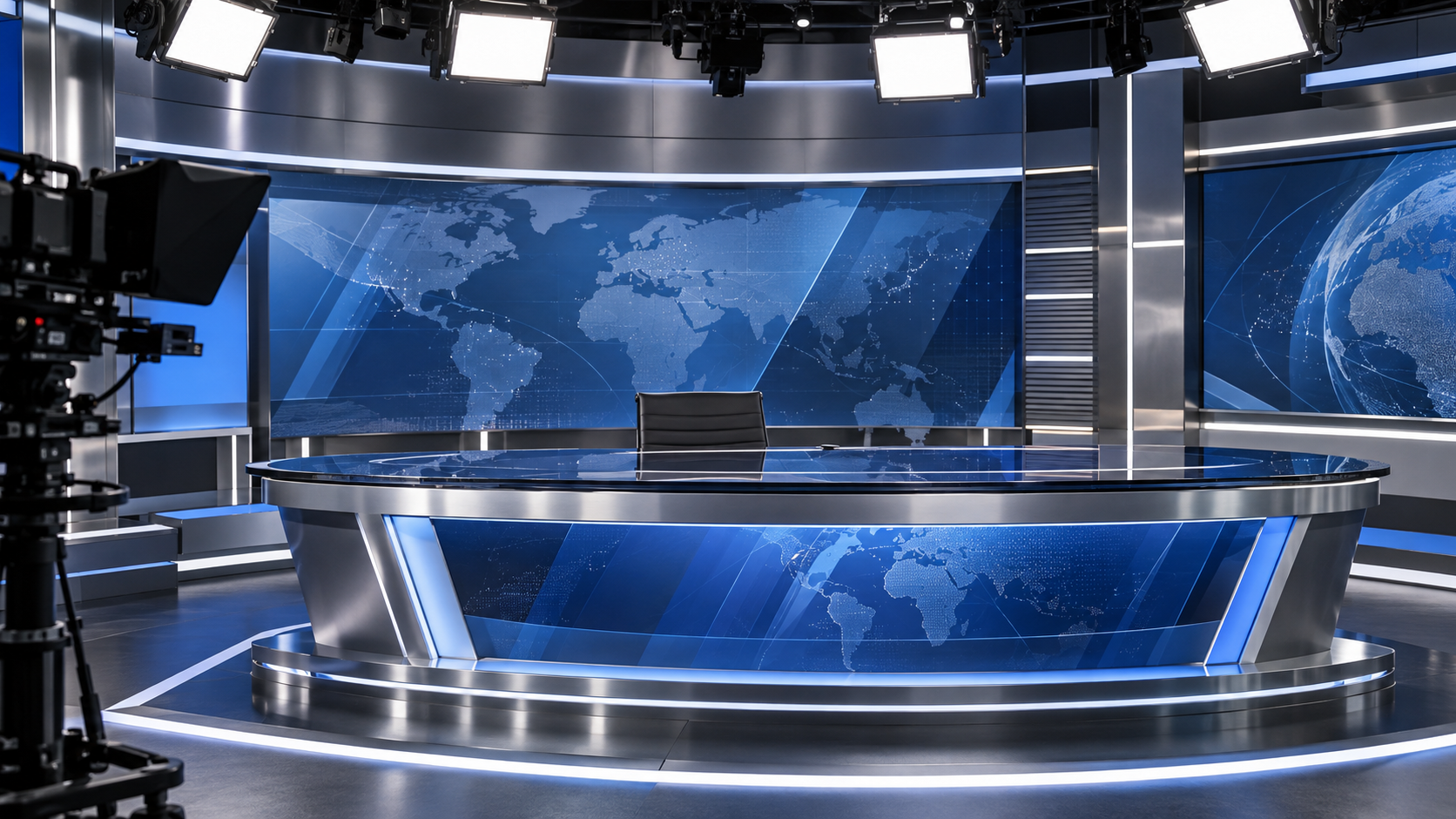 Kişiye özel kanal görünümünü anlatan televizyon stüdyosu tasarımı